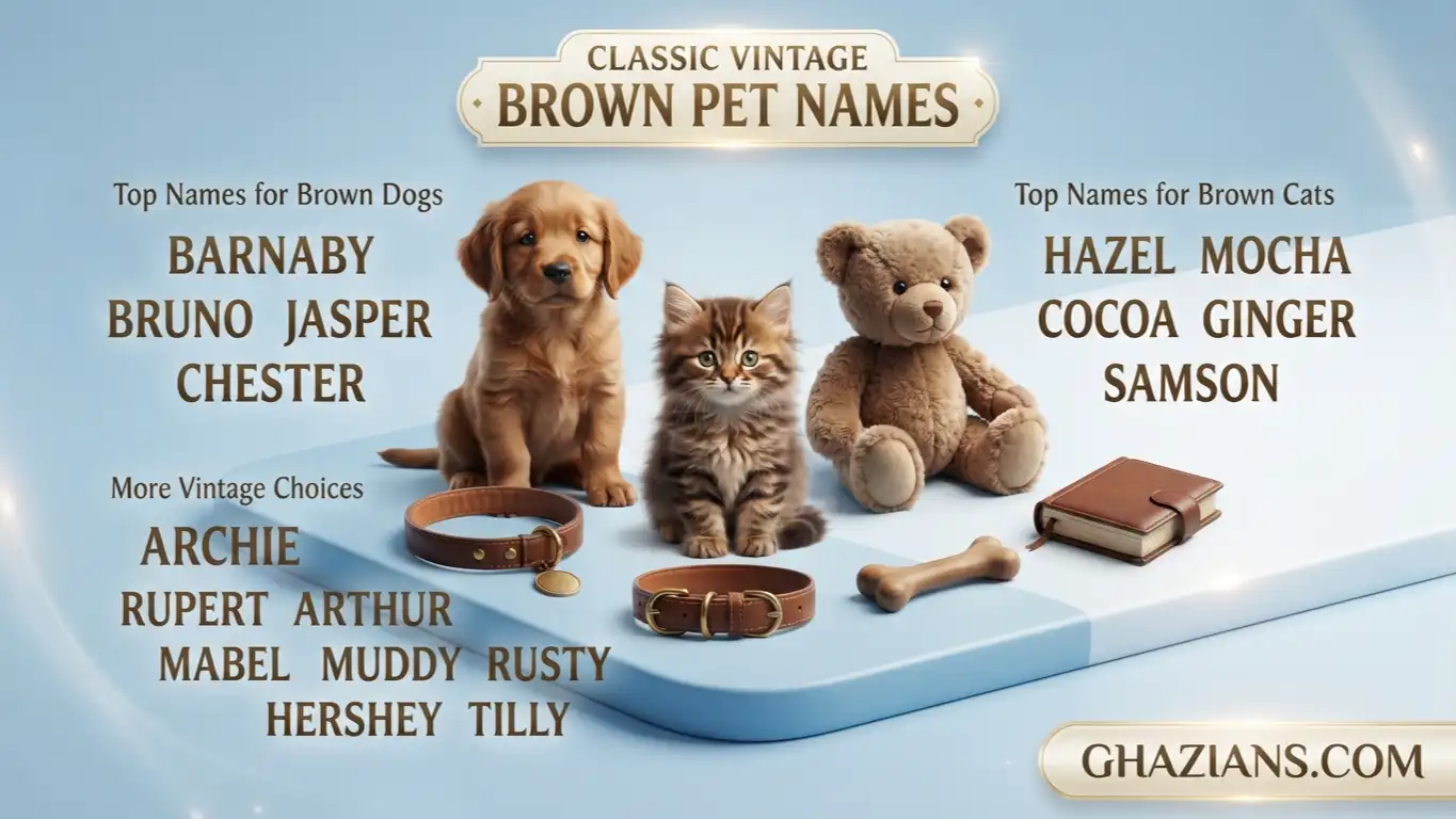 Classic Vintage Brown Pet Names