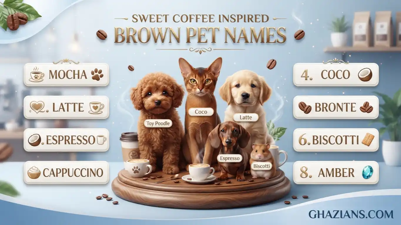 Sweet Coffee Inspired Brown Pet Names