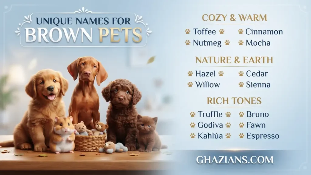 Unique names for brown pets