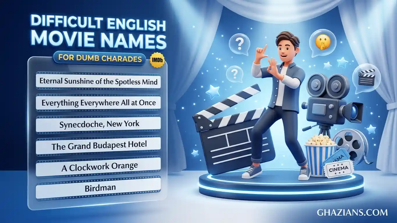 Difficult English Movie Names for Dumb Charades IMDb