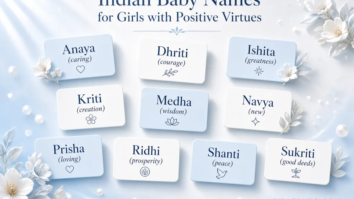 Indian Baby Names for Girls with Positive Virtues