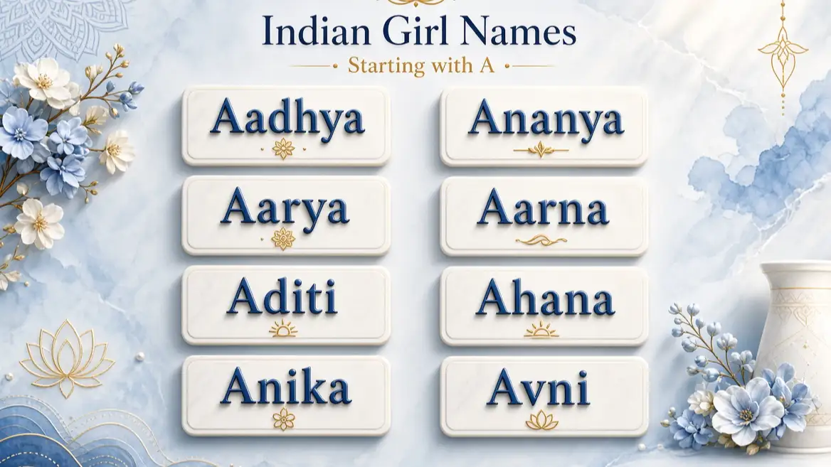 Indian Girl Names Starting with A