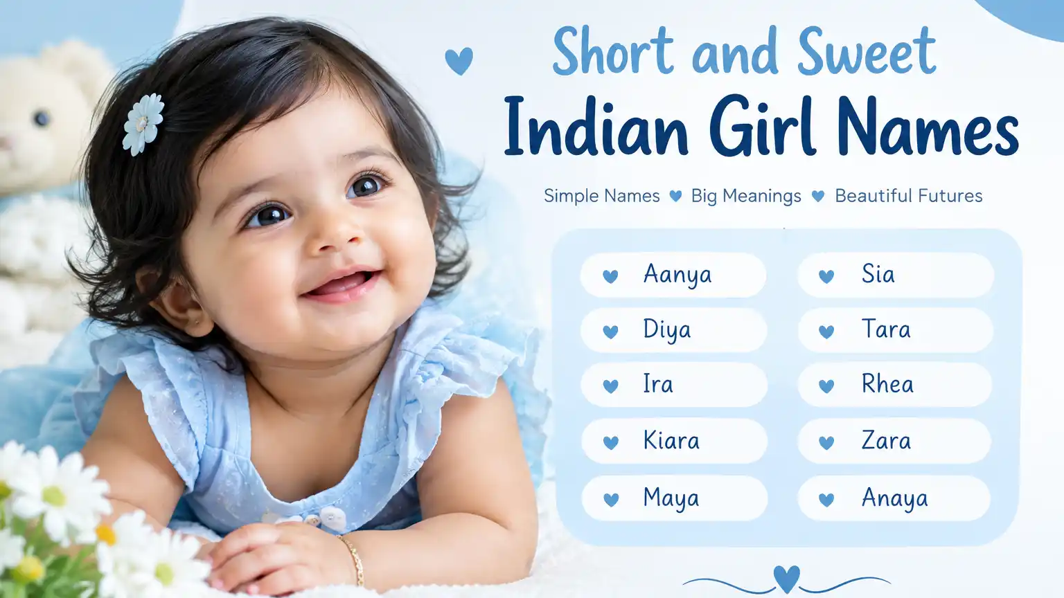 Short and Sweet Indian Girl Names